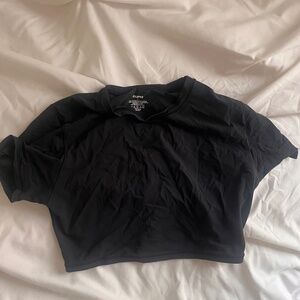 SKIMS Fits Everybody Picot Super Cropped T-Shirt Black – Small